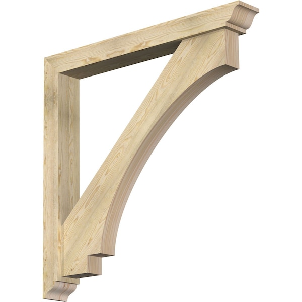 Ekena Millwork Imperial Traditional Rough Sawn Bracket w/ Offset Brace, Douglas Fir, 6"W x 48"D x 48"H BKT0604X48X48IMP01RDF - main